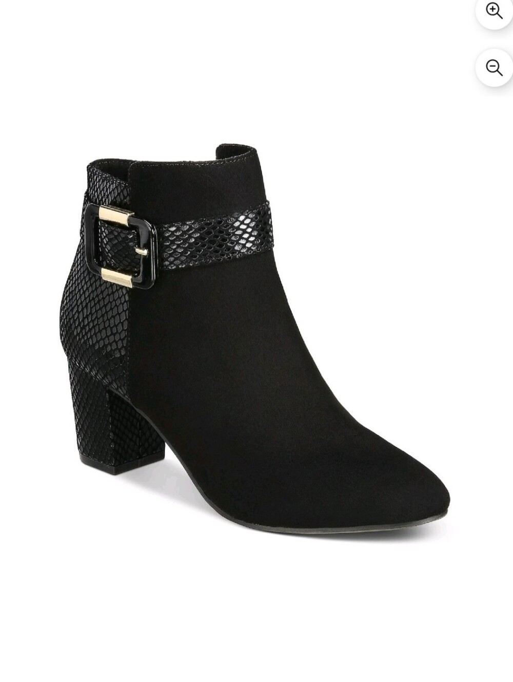 Karen Scott Women's Ivyy Black Zip Up Almond Toe Ankle Boots Size  9